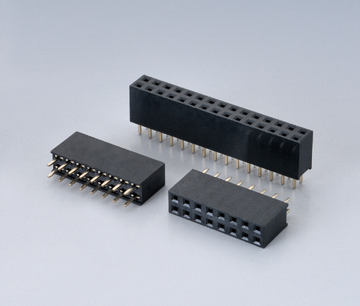 2.54mm间距排母连接器-2.54x8.5 双排180°